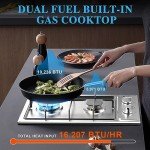 Hobsir 2 Burner Stainless Steel Gas Cooktop