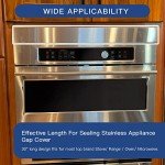 Brushed Stainless Steel Gap Filler for Appliances