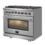 36" Cossato Stainless Steel Duel Fuel Range