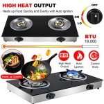 2-Burner Portable Propane Gas Cooktop with Ignition