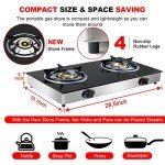 2-Burner Portable Propane Gas Cooktop with Ignition