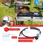 2-Burner Portable Propane Gas Cooktop with Ignition