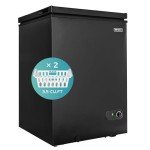 EUHOMY 3.5 Cu.Ft Mini Chest Freezer, Black