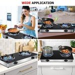 2-Burner Portable Propane Gas Cooktop with Ignition