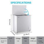5.0 Cu. Ft. Compact Deep Chest Freezer