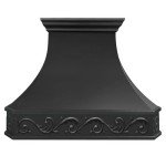 Hand Hammered Copper Vent Hood with Professional Liner