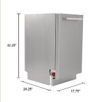West Bend 18-Inch Built-In Dishwasher, Stainless Steel