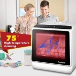Compact Countertop Dishwasher with Five Wash Programs