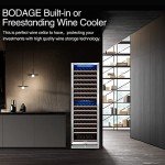 BODEGA 24-Inch Dual Zone Wine Cooler, 174 Bottles