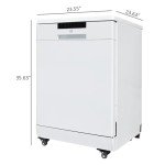 SPT 24" Portable Dishwasher with 6 Wash Programs