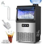 100LBS Ice Maker with Storage Bin and Faucet