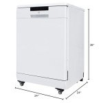SPT 24" Portable Dishwasher with 6 Wash Programs