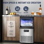 100LBS Ice Maker with Storage Bin and Faucet