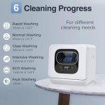 AGLUCKY Portable Countertop Dishwasher with 6 Programs
