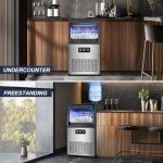 100LBS Ice Maker with Storage Bin and Faucet