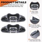 Dishwasher Upper Dishrack Slide Rail Stop Clips