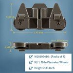 Replacement Rust-Resistant Dishwasher Wheels Pack of 4