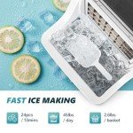 EUHOMY Portable Ice Cube Maker, 45Lbs/Day