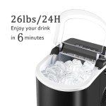 Portable Countertop Ice Maker with Self-Cleaning Feature