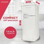 Frigidaire Retro Cream Refrigerator with Top Freezer