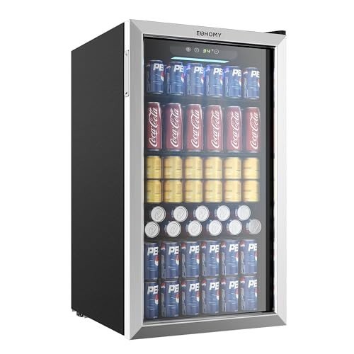 125 Can Beverage Cooler Mini Fridge with Glass Door