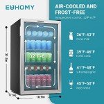 125 Can Beverage Cooler Mini Fridge with Glass Door