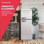 Frigidaire Retro Cream Refrigerator with Top Freezer