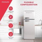 Frigidaire Retro Cream Refrigerator with Top Freezer
