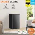 Sweetcrispy 3.2 Cu.Ft Mini Fridge with Freezer