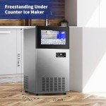 TAZPI 130 LBS/24H Stainless Steel Ice Maker