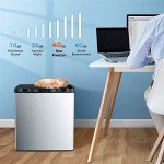 Kismile 1.1 Cu.ft Mini Upright Freezer, Stainless Steel