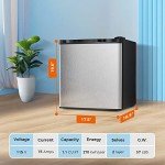 Kismile 1.1 Cu.ft Mini Upright Freezer, Stainless Steel