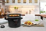 Elite Gourmet 3 Quart Electric Slow Cooker, Black