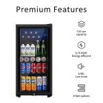 Saeoola 3.2 Cu.ft Mini Beverage Refrigerator - Black