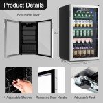 Feelfunn Mini Beverage Refrigerator - 126 Can Capacity