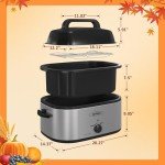 Sunvivi 24 Quart Electric Roaster Oven with Lid