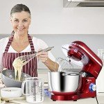 Aucma 6.5QT 660W Tilt-Head Stand Mixer in Red
