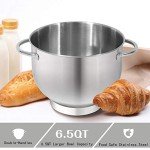 Aucma 6.5QT 660W Tilt-Head Stand Mixer in Red