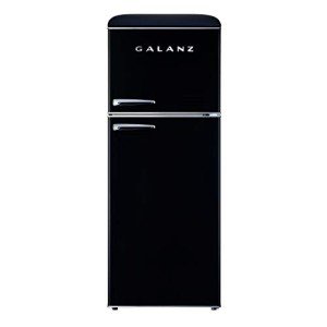 Galanz Retro Top Freezer Refrigerator, 10 cu ft, Black