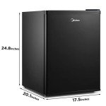 Midea 2.4 Cu Ft Black Mini Refrigerator