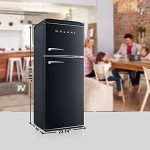 Galanz Retro Top Freezer Refrigerator, 10 cu ft, Black