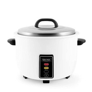 Aroma 60-Cup Commercial Rice Cooker, White