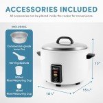 Aroma 60-Cup Commercial Rice Cooker, White