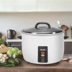 Aroma 60-Cup Commercial Rice Cooker, White