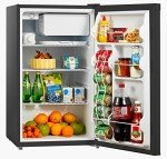 Midea WHS-160RB1 Single Reversible Compact Refrigerator, 4.4 Cubic Feet Fridge, Black