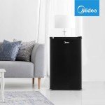 Midea WHS-160RB1 Single Reversible Compact Refrigerator, 4.4 Cubic Feet Fridge, Black