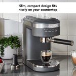 KitchenAid Semi-Automatic Espresso Machine KES6403, Matte Charcoal Grey, 1.4 Liters