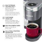 Keurig K-Supreme Single Serve K-Cup Pod Coffee Maker, MultiStream Technology, 4 Brew Sizes, 66oz Dual-Position Removable Reservoir, Gray