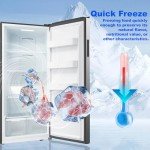 21 Cu. Ft Upright Freezer, Stand Up Freezer Convertible Refrigerator 2-in-1 Appliance, Standing Freezer Freezerless All Refrigerator 20 Cu. Ft, Upright Freezers