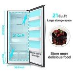 21 Cu. Ft Upright Freezer, Stand Up Freezer Convertible Refrigerator 2-in-1 Appliance, Standing Freezer Freezerless All Refrigerator 20 Cu. Ft, Upright Freezers